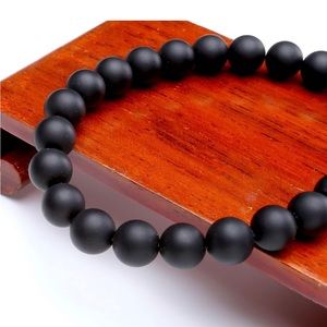 🆕New Matte Black Obsidian 8mm Healing Gemstone Bracelet